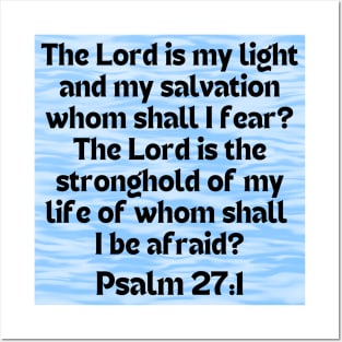 Bible Verse Psalm 27:1 Posters and Art